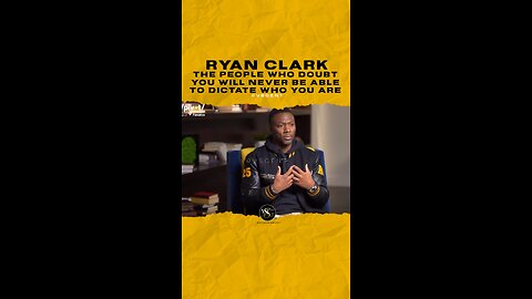 @realrclark The people who doubt you will never be able to dictate who you are