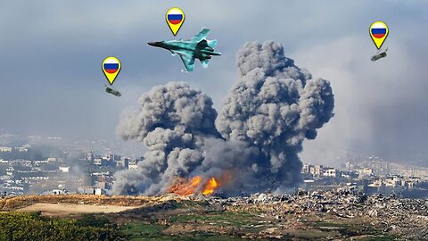Russian FAB-3000 Bomb Obliterates Massive Ukrainian Infantry Convoy