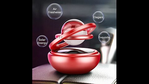 Creative Solar Automatic 360 Degree Rotating Car Air Purifier, Also For Home & Office