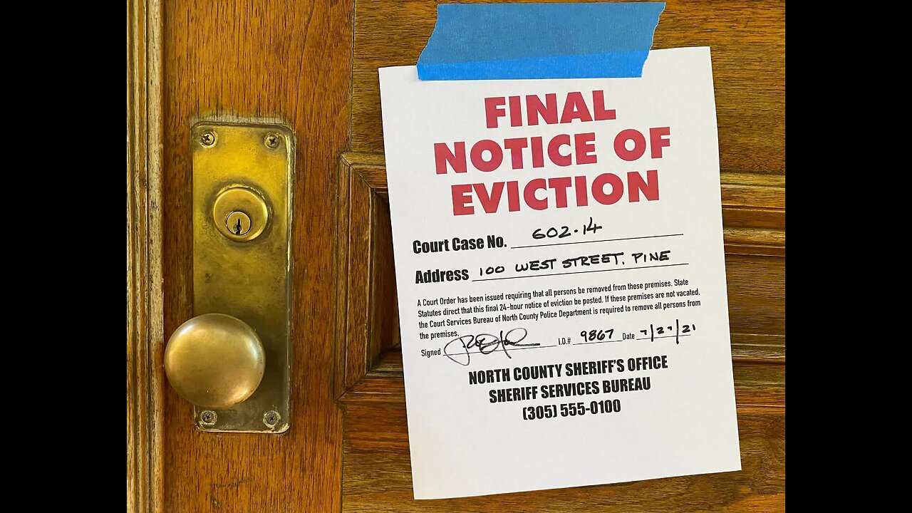 THE WITNESS - MASS EVICTIONS COME
