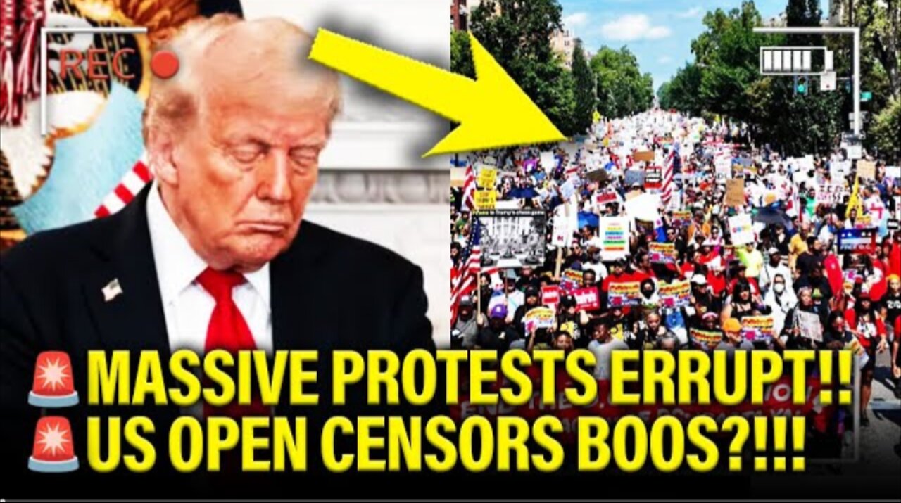 Trump TRIES to CENSOR BOOING as MASSIVE PROTESTS ERUPT
