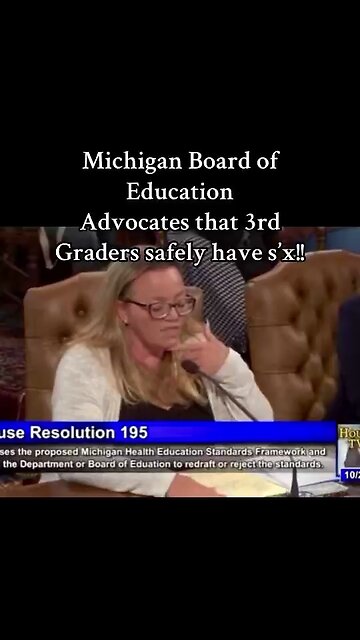 Michigan Board Of Education Advocates That 3RD Graders Safely Have S*x🤬