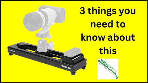 3 Things to know about the Accsoon Toprig 16inch Camera Slider Motorized