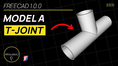 📌 FreeCAD Part Design - T-Pipe - T-Joint Model - FreeCAD 1 Tutorial - FreeCAD For Beginners