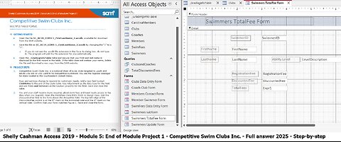 Shelly Cashman Access 2019 | Module 5: End of Module Project 1| Competitive Swim Clubs Inc.(2025)