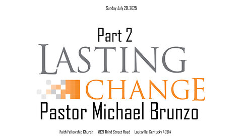 Lasting Change Part 2