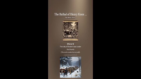 The Ballad of Henry Knox