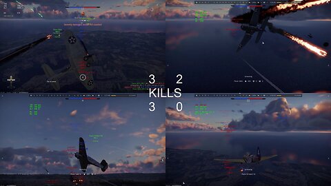 War Thunder - Thunder Squadron shreds the enemy with 39k, 13a, 9d in Air Domination 1.7 USA