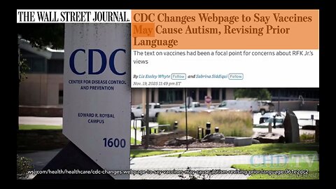 CDC: INFANT VACCINES MAY CAUSE AUTISM. CDC reversed its 30 years of denial. HHS investigating.