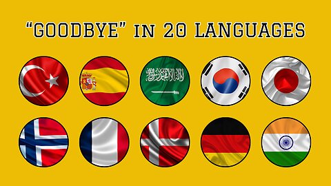 HOW THE FUCK TO SAY "GOODBYE" IN 20 LANGUAGES