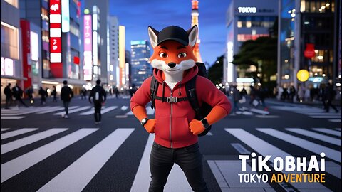 Tokyo Adventure with Tiko Bhai – Shibuya, Harajuku & Night Lights! 🦊🇯🇵