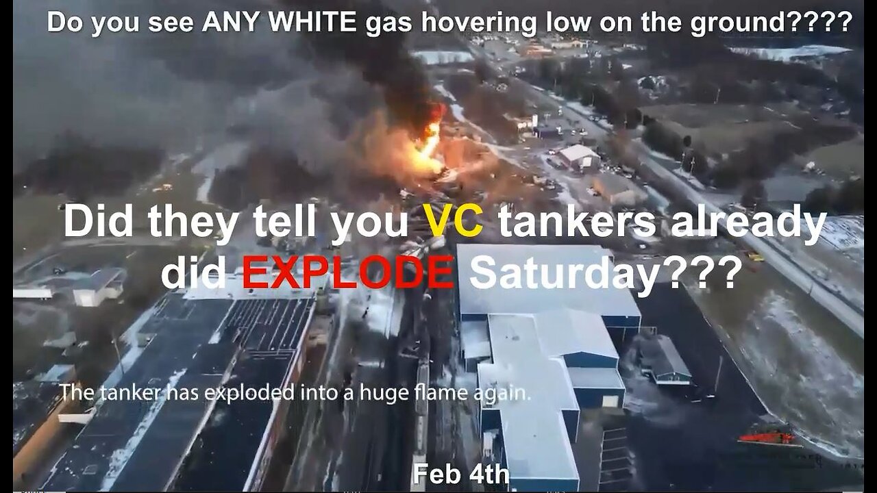 REPOST East Palestine Ohio Shrapnel LIE & Some VC Tankers Already Exploded And Were EMPTY By Sunday