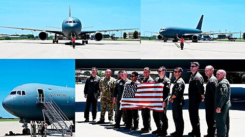 KC-46A Lands After Insane 45-Hour Mission - Crew's Emotional Reunion