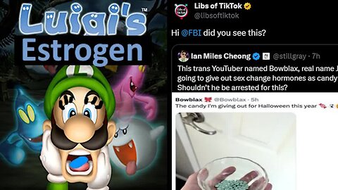 LibsOfTikTok called the FBI on Me!! 😱 Luigi's Estrogen Halloween Gameplay 👻 [Xq_PFdKZSMc]