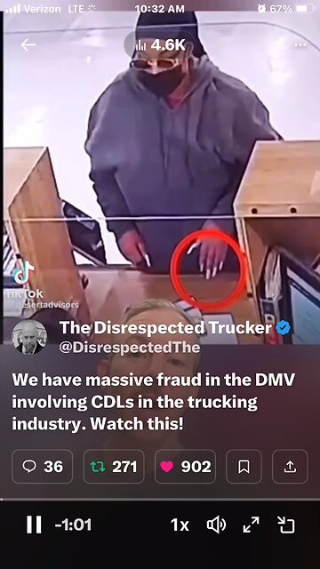 We have massive fraud in the DMV involving CDLs in the trucking industry. Watch this!