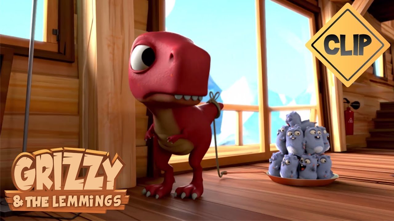 Quand Grizzy et les Lemmings babysit un dinosaure - Grizzy & les Lemmings