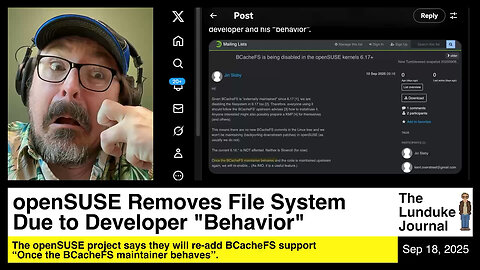 openSUSE Removes File System Due to Developer "Behavior" 