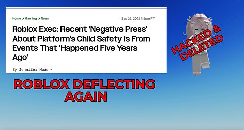 Roblox DEFLECTS about the Safety Issue & UGC Creator Hacked