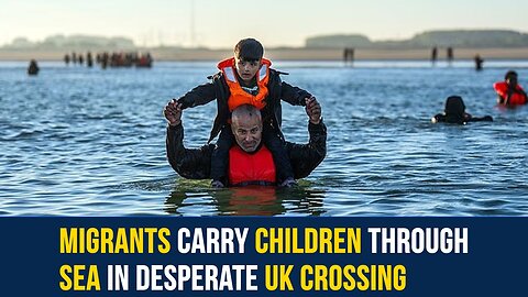 UK-Bound Migrants Seen Forcing Through Sea With Children