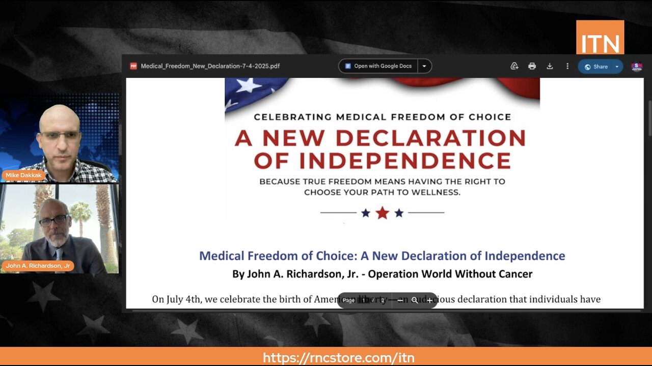 John Richardson and the Medical Declaration of Independence