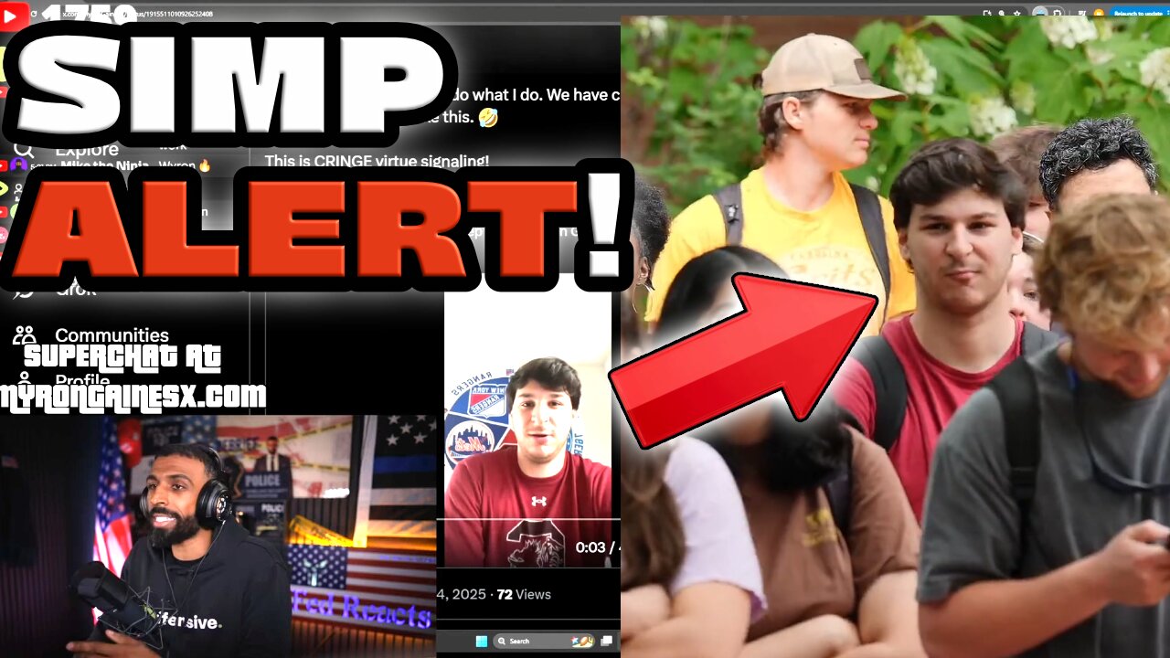 Campus Simptard Troller BLAMES Myron For Causing PTSD At Myron's Debate Event! | Myron Gaines X