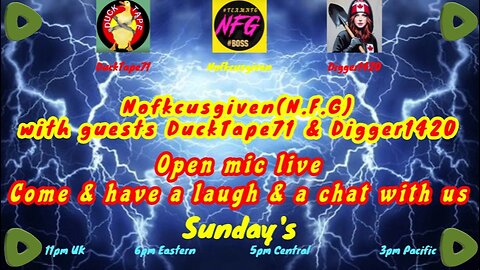 Quiz night with me Nofkcusgiven(N.F.G) With guests DuckTape71 @ Digger1420. Also open mic live