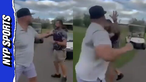 Shocking Moment Golfer tries to FIGHT Former NHL Player Nick Tarnasky