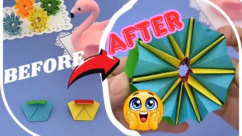 Beautiful Paper Flower Wheel Craft | Easy DIY Origami Decoration