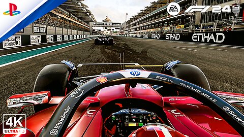 Leclerc's Ferrari SF24 Conquers The YAS Marina Grand Prix in F1 24💪🏁