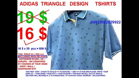 Adidas tshirts in triangle & circle designs 16$ with including delivery USA UK EUROPE at home