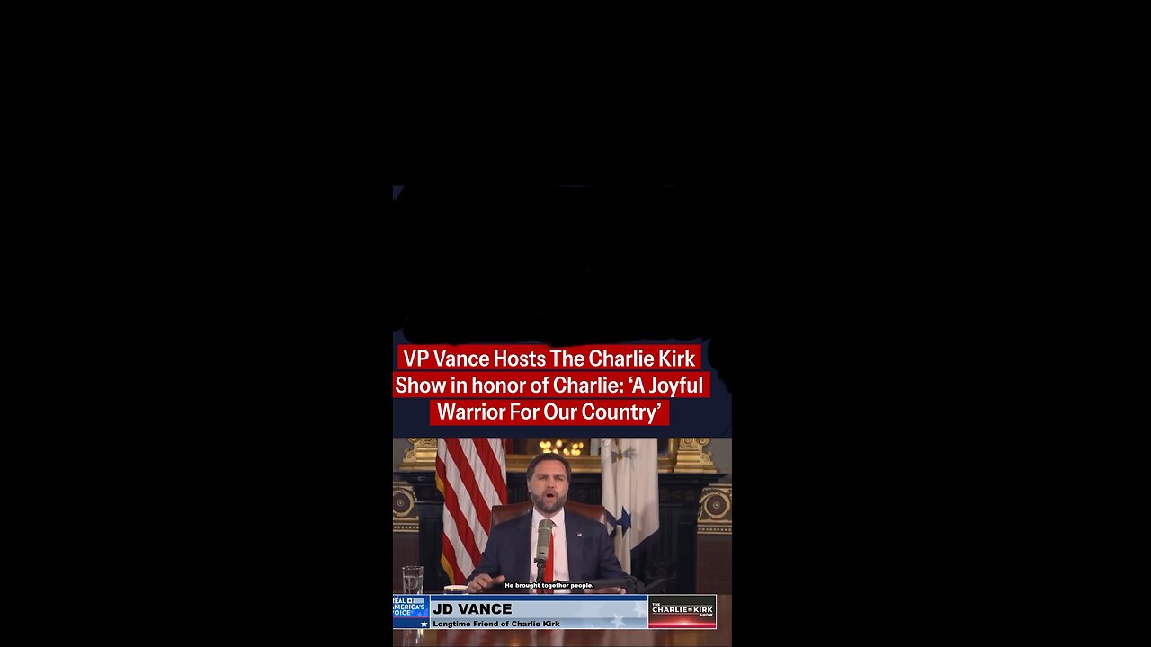 J.D. Vance Revives Charlie Kirk’s Voice from the White House: A Symbolic Transfer of Leadership