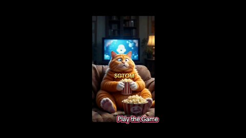 FAT $GTOM CAT WATCHING TV..