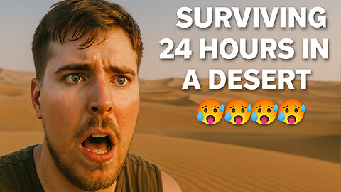 🔥 24 HOURS in the DESERT with NO HELP! 🏜️This is the most brutal survival challenge ever!#mrbeast