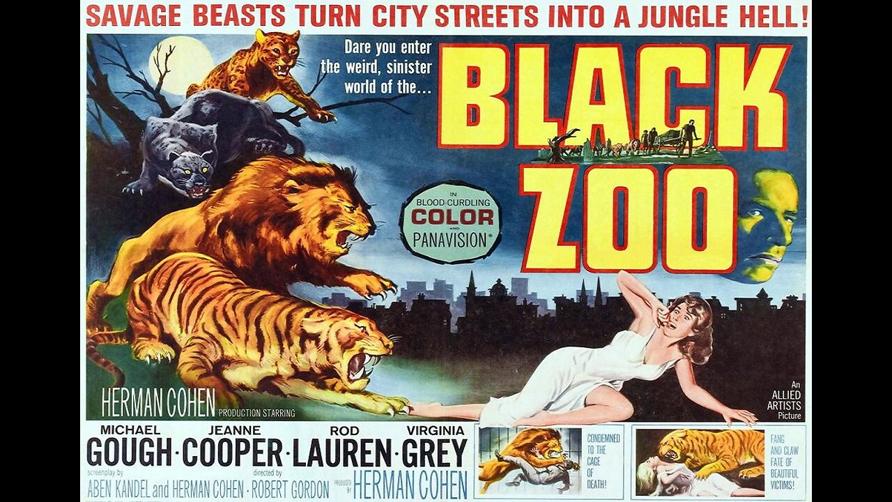 BLACK ZOO 1963 Unhinged Zookeeper Trains Animals to Kill his Enemies FULL MOVIE HD & W/S