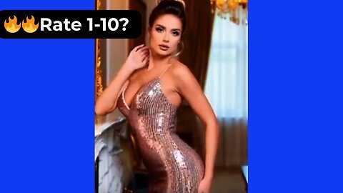 🔥 Rate Her Body in This Shiny Silver Evening Dress 1-10? 😍 Supermodel 4K