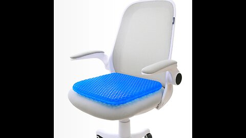 Portable Cooling Gel Seat Cushion, with Non-Slip Cover, for Car, Office Chair, Wheelchair & More
