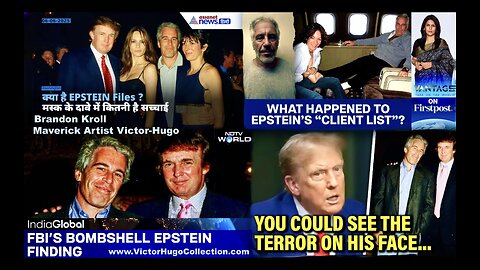 Jeffrey Epstein Trump Pam Bondi Kash Patel Crush USA Credibility Worldwide Brandon Kroll Victor Hugo