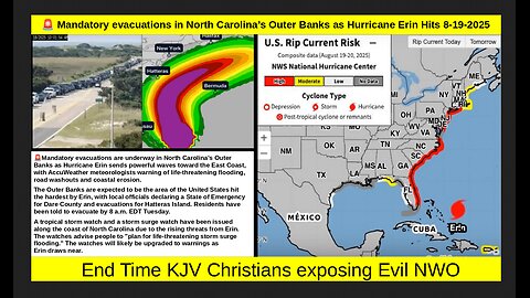 🚨 Mandatory evacuations in North Carolina’s Outer Banks as Hurricane Erin Hits 8-19-2025