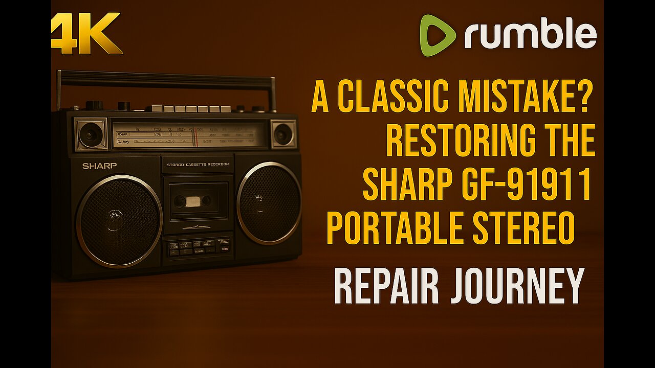 🔧📼 Restoring the Sharp GF-9191 Portable Stereo: Classic Mistake or Vintage Win? 🎶✨