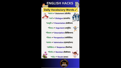 Daily use vocabulary words you must know. English #studyhacks123 #english #vocabulary #shorts