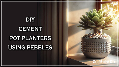 DIY Cement Pot Planters with Pebbles 🌿🪨 | Eye-Catching Garden Decor Ideas 🏡✨