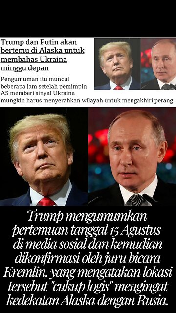 Trump mengatakan pada hari Jumat bahwa ia mengharapkan "beberapa pertukaran wilayah" antara Rusia