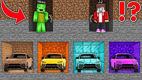 JJ And Mikey NOOB vs HACKER CAR MAZE Challenge in Minecraft