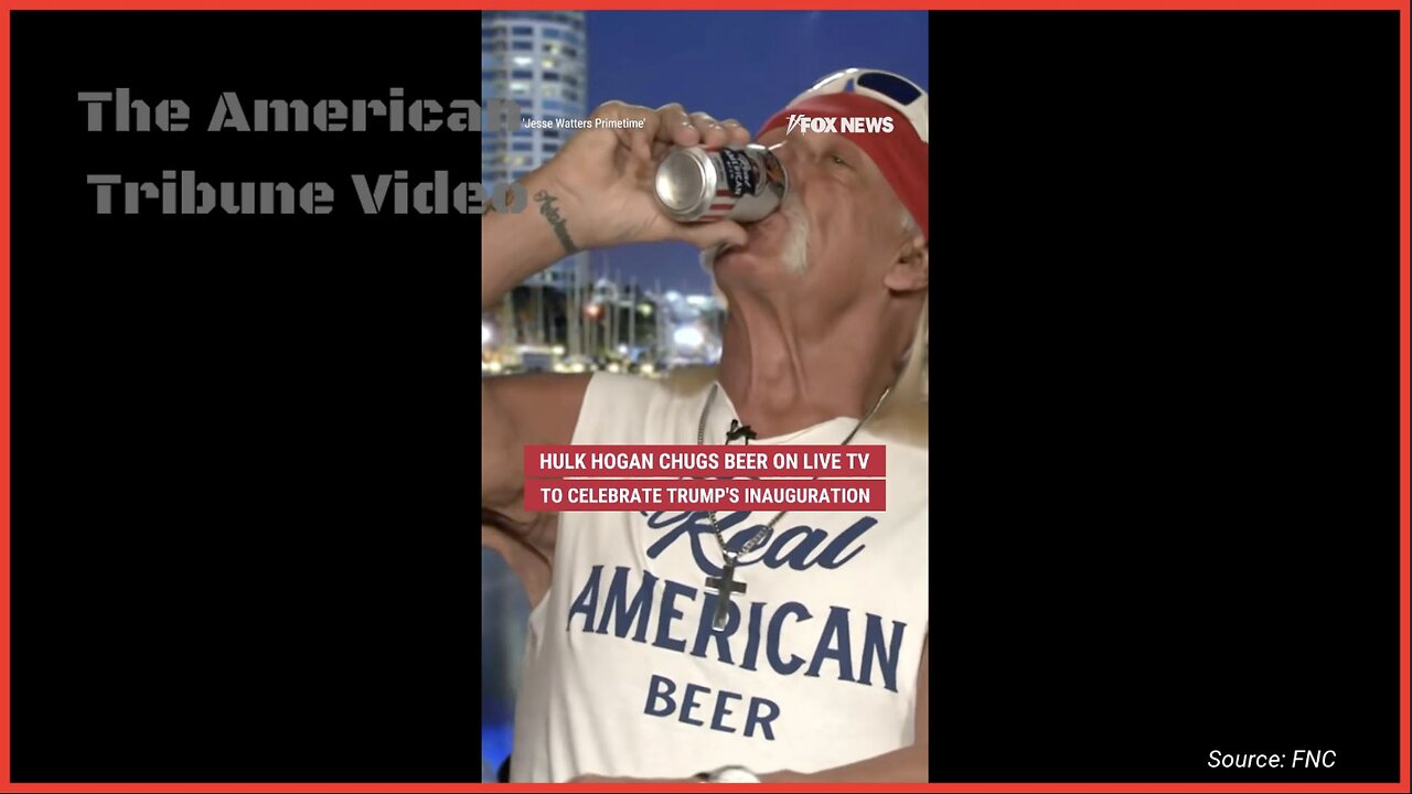 Awesome Throwback Video Shows Hulk Hogan Chugging a Beer on Live TV to Celebrate Trump’s Victory