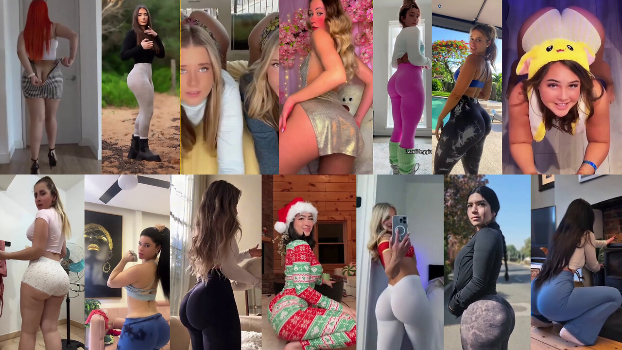 Ass compilation - Big bank tiktok challenge ❤️‍ClipchampGirls 2025