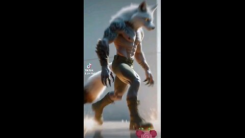 Muscular Military Man With White Small Cute Fox Turns Into Hybrid