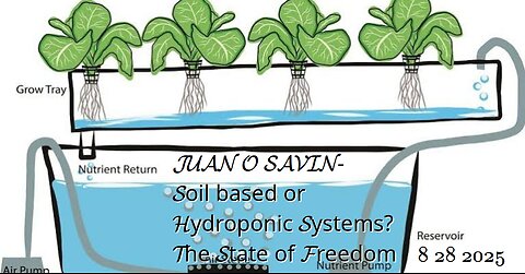 JUAN O SAVIN- Soil based or Hydroponic Systems?- The State of Freedom 8 28 2025
