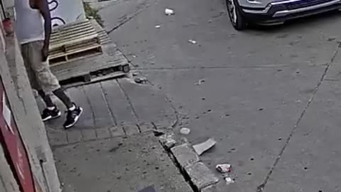 Shocking: Dad Holding Baby Fights Off Gunman #shorts