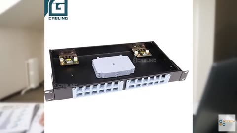 GCABLING 1U 24 Port Fiber Optical Distribution Frame 19″ Rack Mount Fixed Type O