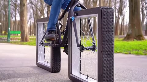 Worlds First Square Wheeled Bike #reels #bike #bicycle #viral